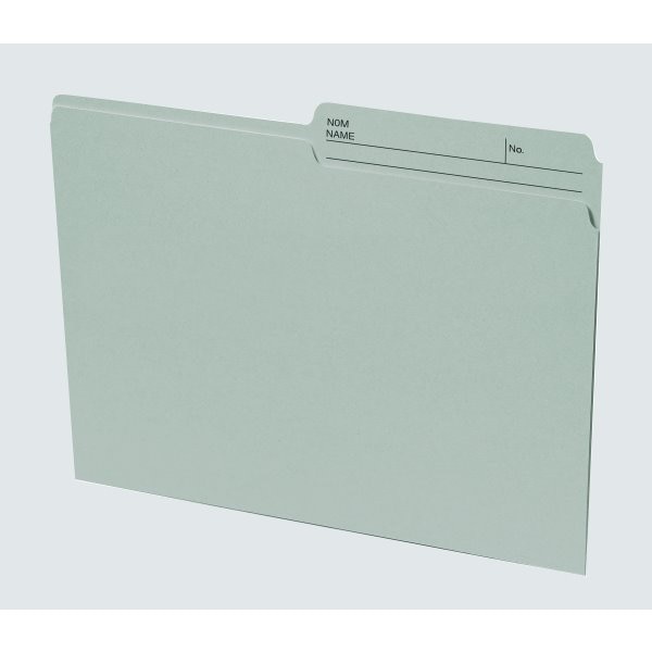 Grey File Card Basics® Coloured Reversible File Folder, Letter, Grey, 100/bx