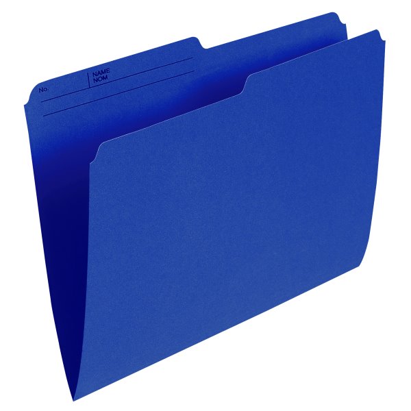 Powder Blue Folder Color Basics® Coloured Reversible File Folders, Letter, Dark Blue, 100/bx