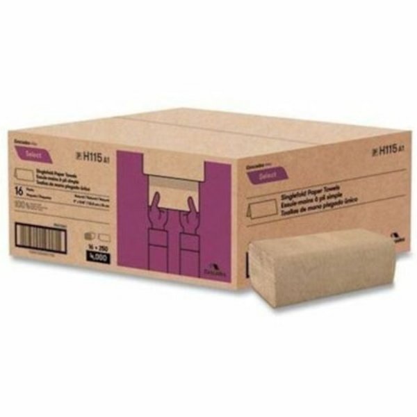 Cascades PRO Singlefold Paper Towel, Natural, 16pkg/ct