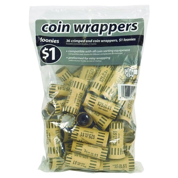 Merangue The Coin-Tainer® Coin Wrappers, $1, 36/pkg